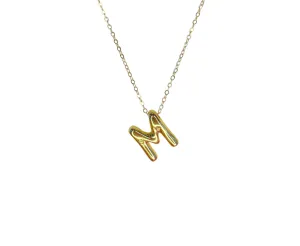 Bubble Initial Letter Necklace
