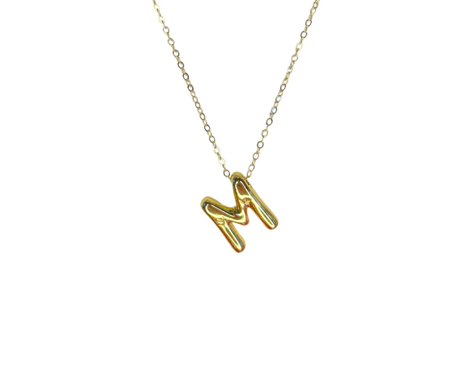 Bubble Initial Letter Necklace