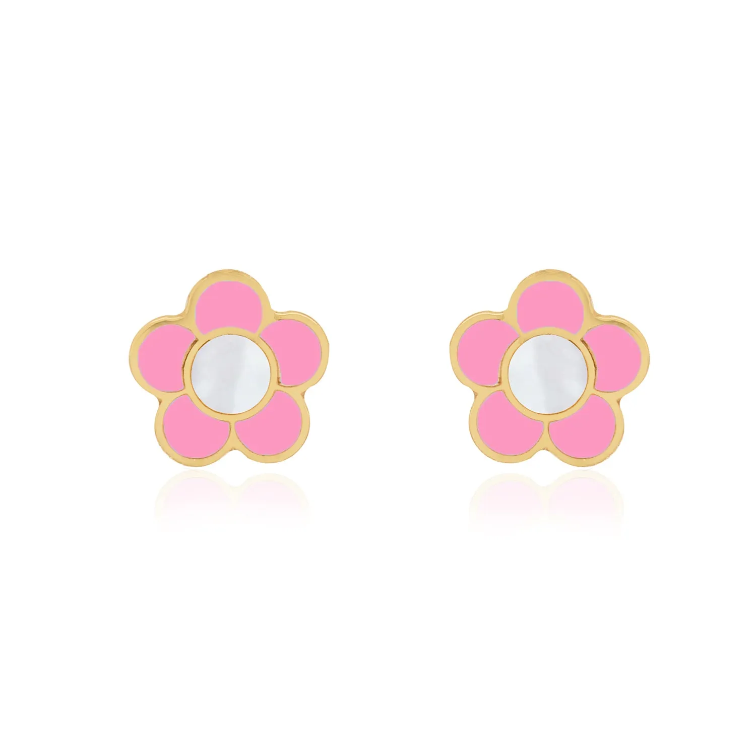 Bubblegum Pink Daisy Stud Earrings