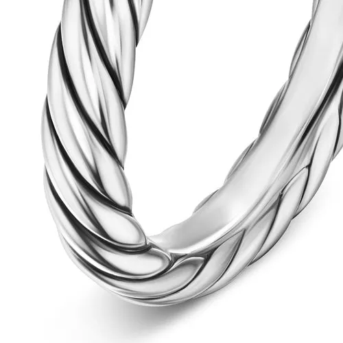 Cable Band Ring in Sterling Silver, 3.4mm, Size 7