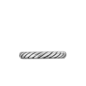 Cable Band Ring in Sterling Silver, 3.4mm, Size 7