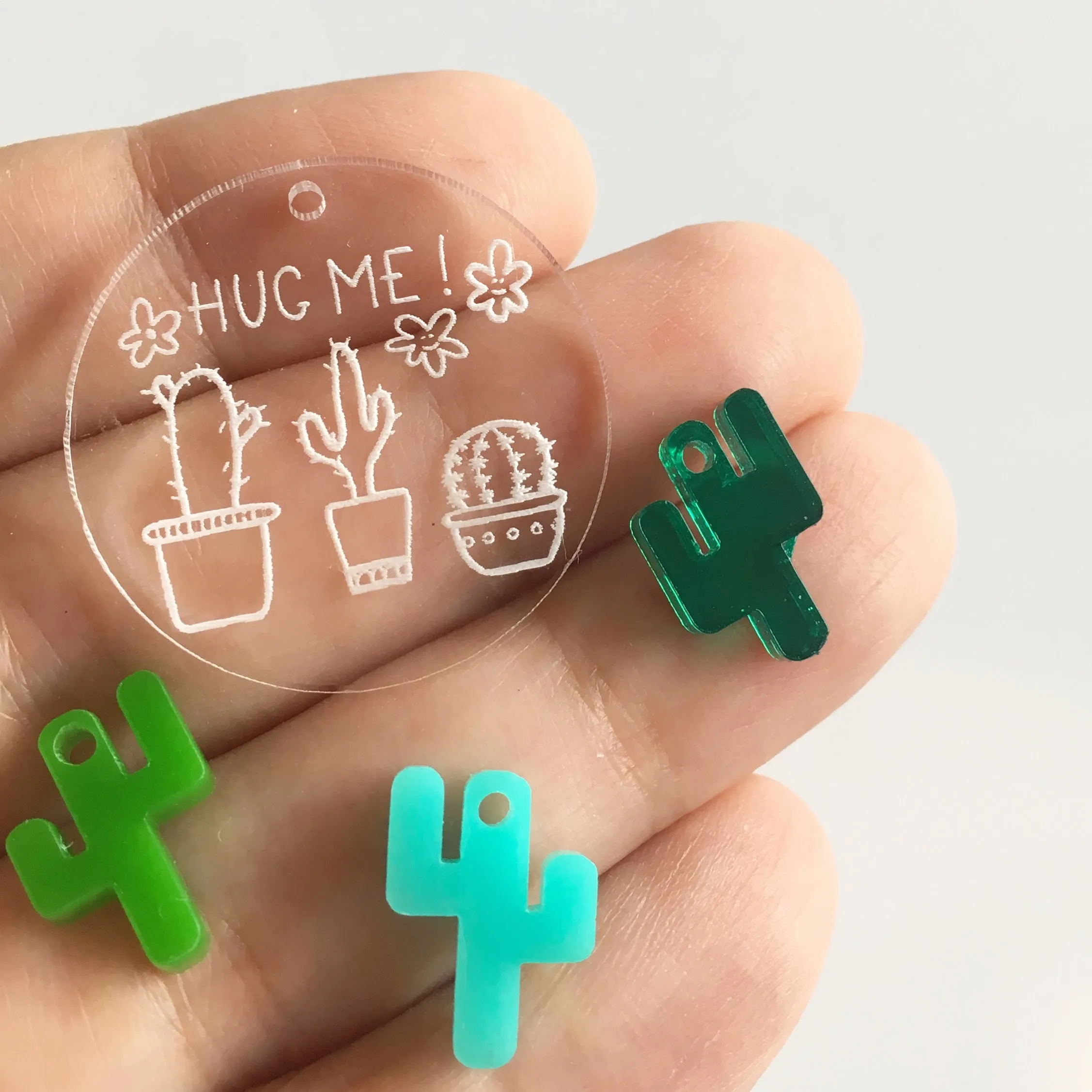 Cactus Love Quotes / 10 Pieces, 25mm