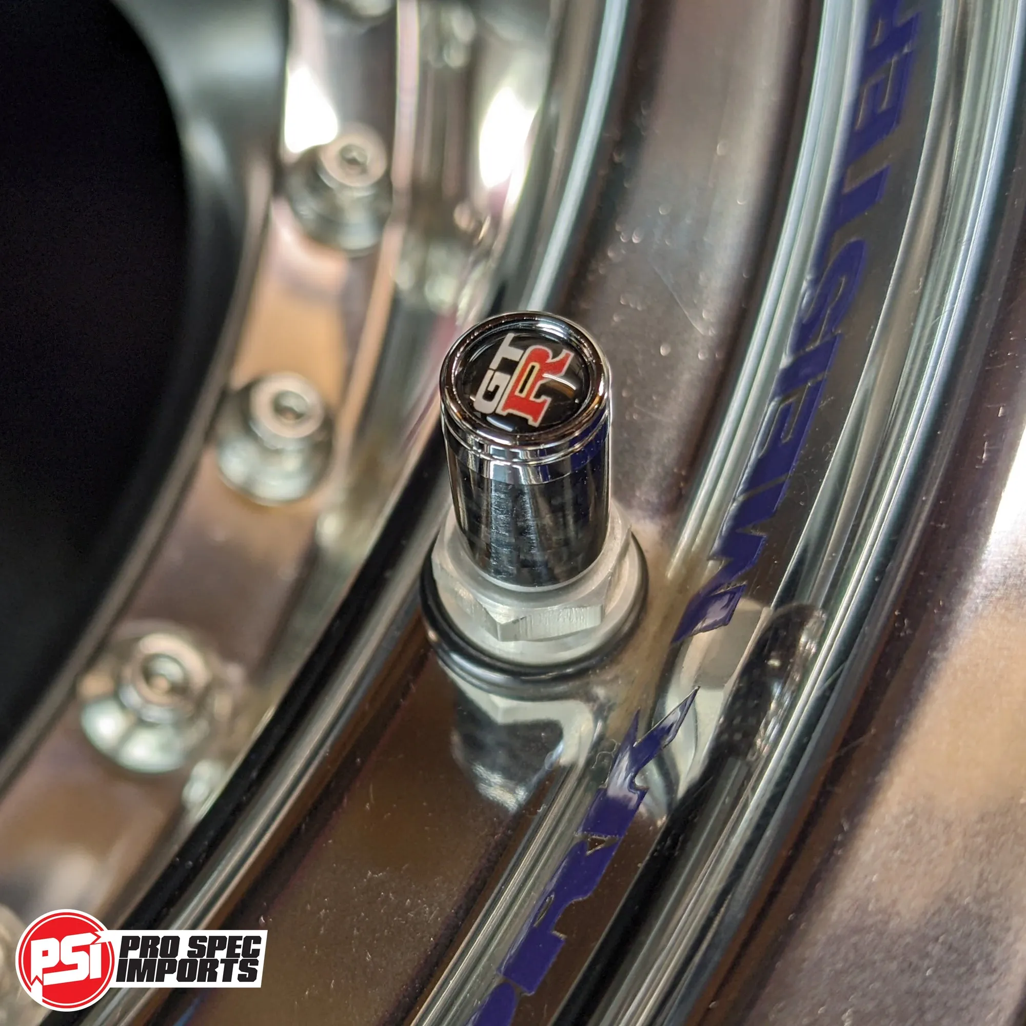 Carbon Fibre 'GTR' Valve Caps for GT-R R35, R34, R33, R32 Skyline