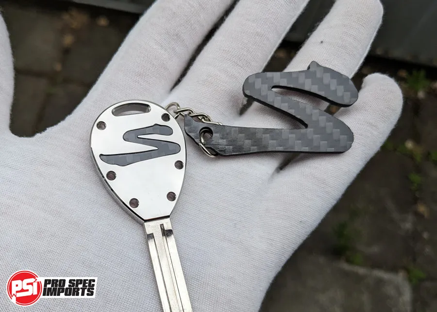 Carbon Fibre Supra 'S' logo Supra Keychain