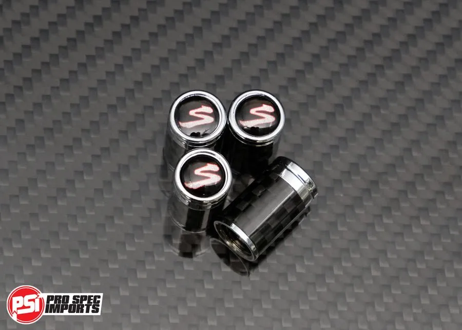 Carbon Fibre Supra 'S' Valve Caps, A80 (MK4), A90 (MK5), A70 (MK3)