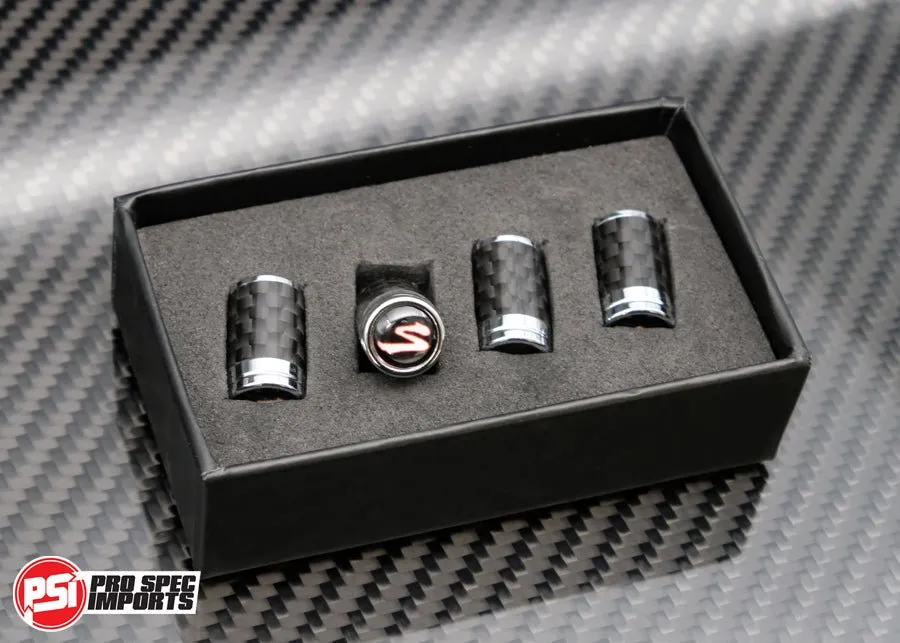 Carbon Fibre Supra 'S' Valve Caps, A80 (MK4), A90 (MK5), A70 (MK3)