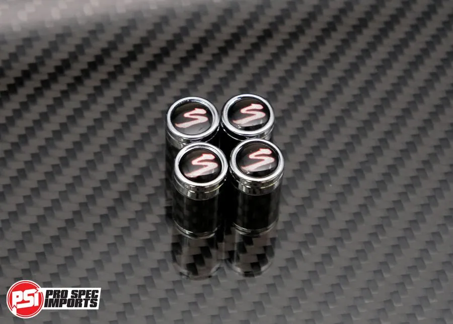 Carbon Fibre Supra 'S' Valve Caps, A80 (MK4), A90 (MK5), A70 (MK3)