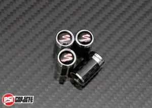 Carbon Fibre Supra 'S' Valve Caps, A80 (MK4), A90 (MK5), A70 (MK3)