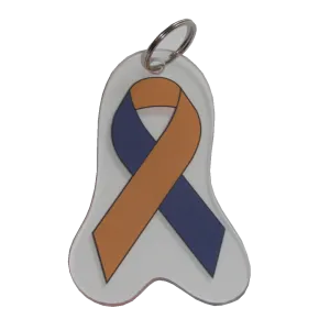 Caregivers Awareness Ribbon Keychain