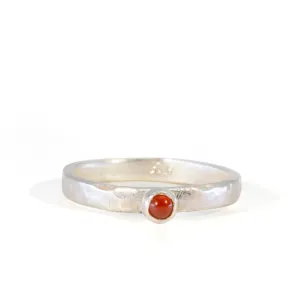 Carnelian Stackable Sterling Silver Handcrafted Ring - Ceci Greco Designs
