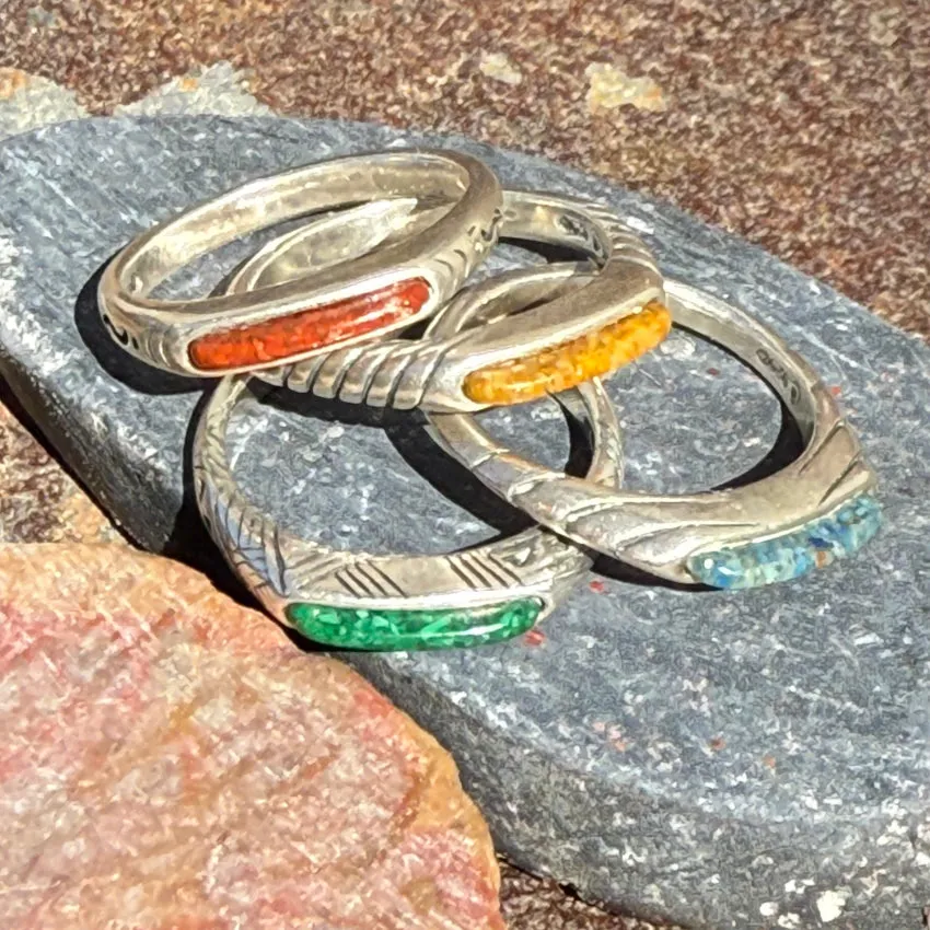 Carolyn Pollack Stacking Ring Set (4) Size 7