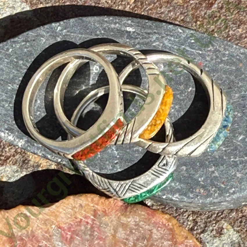 Carolyn Pollack Stacking Ring Set (4) Size 7