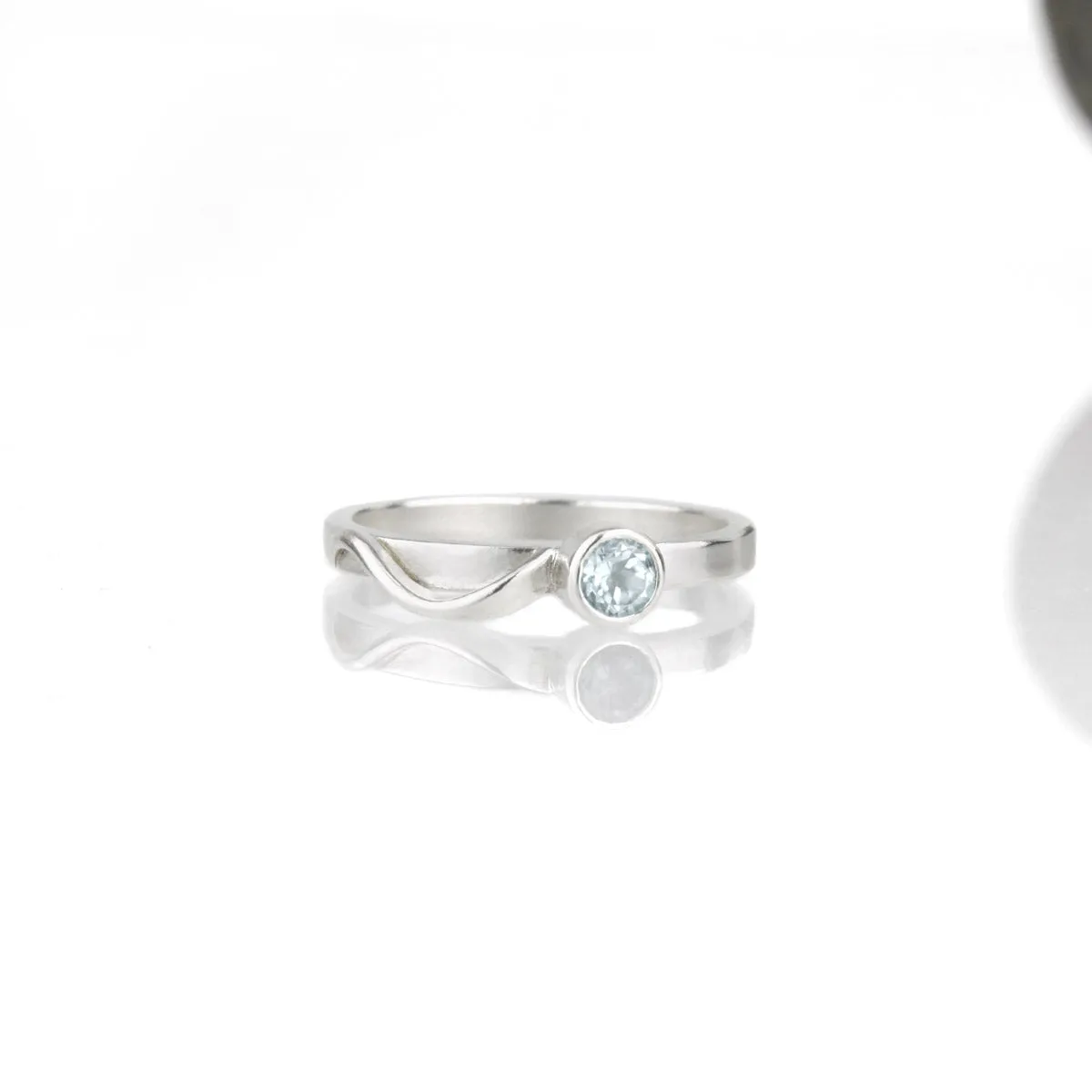 Cascade Ring with Sky Blue Topaz