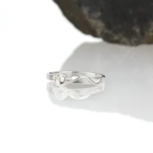 Cascade Ring with White Sapphire