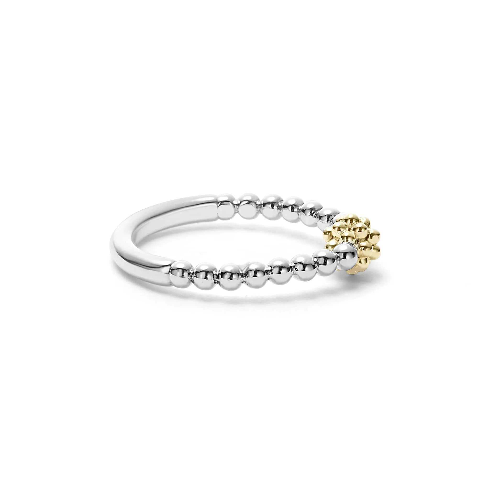 Caviar Icon Two-Tone Caviar Stacking Ring
