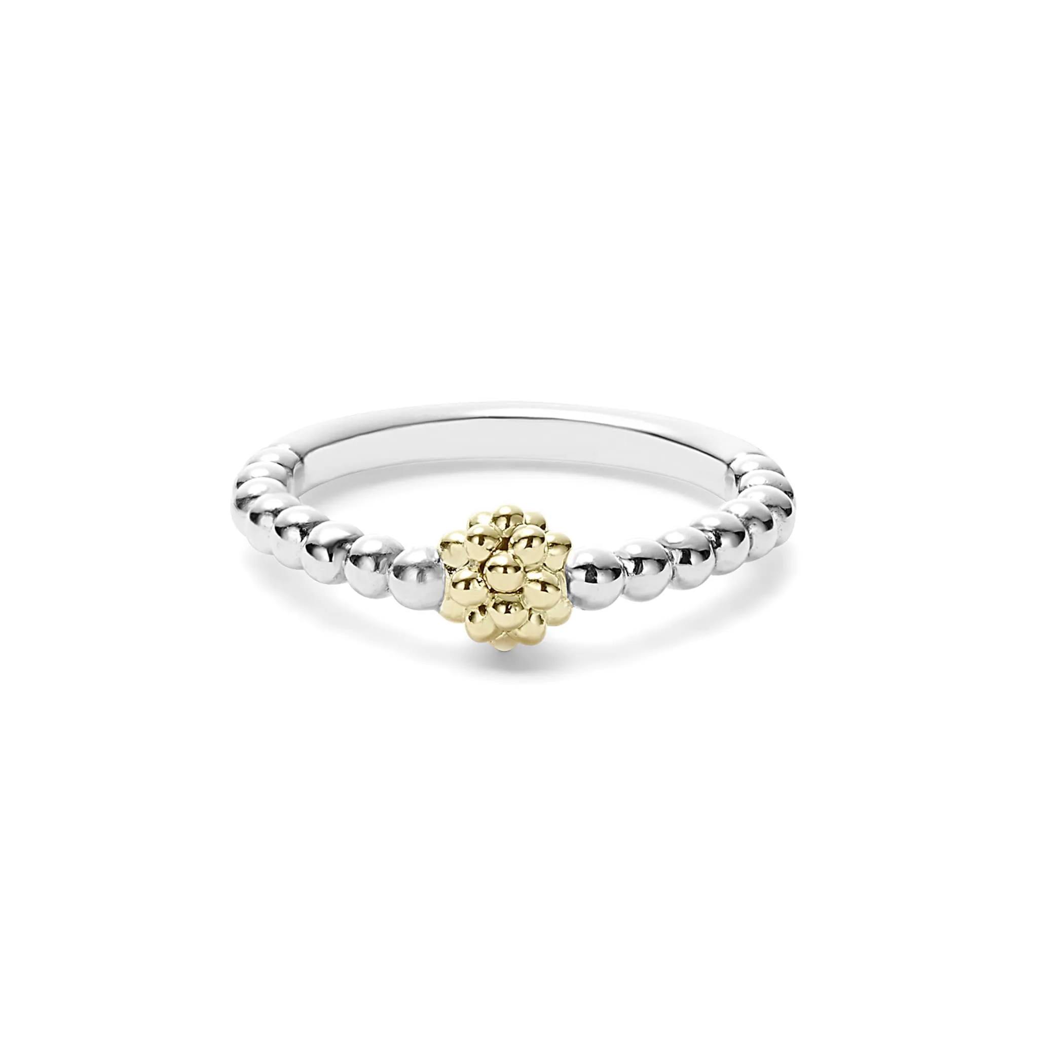 Caviar Icon Two-Tone Caviar Stacking Ring