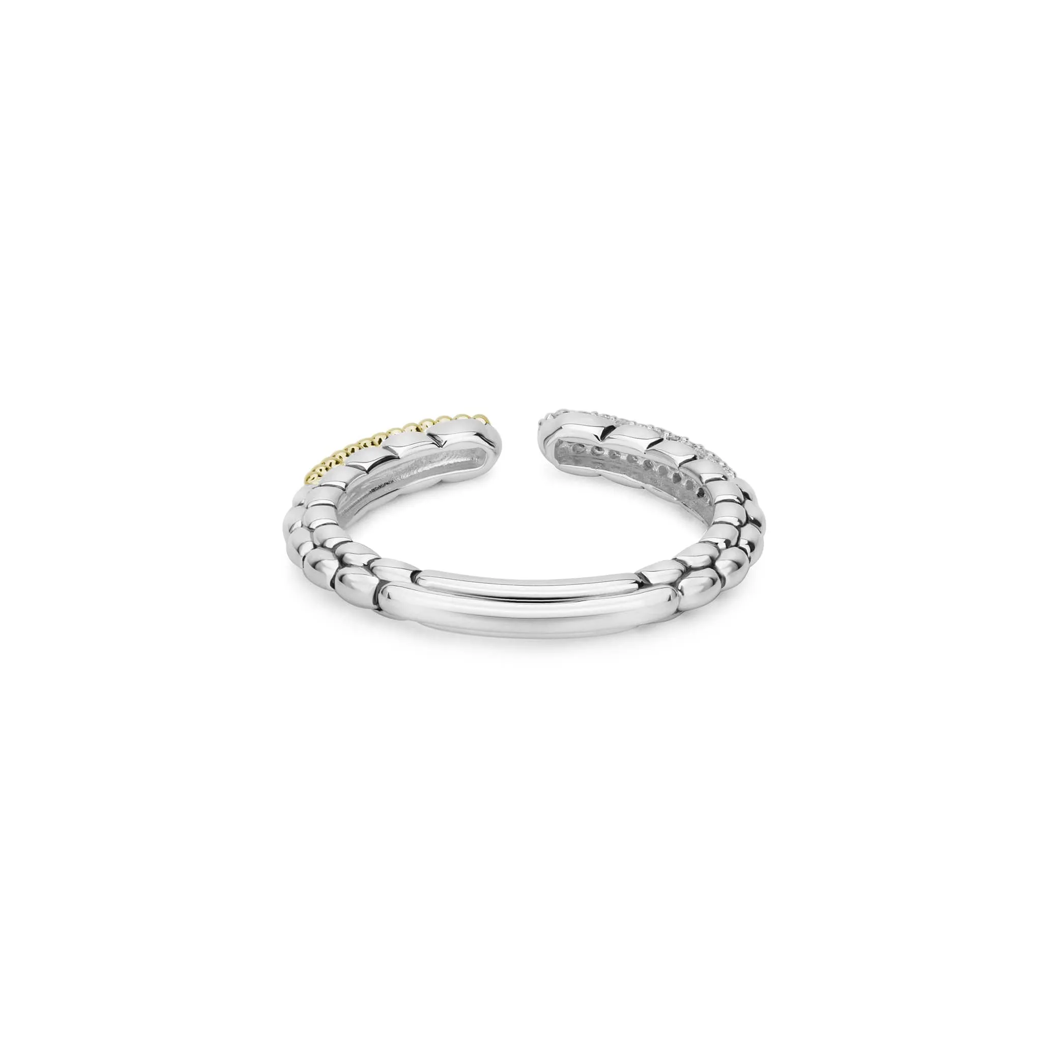 Caviar Lux Open Diamond Stacking Ring