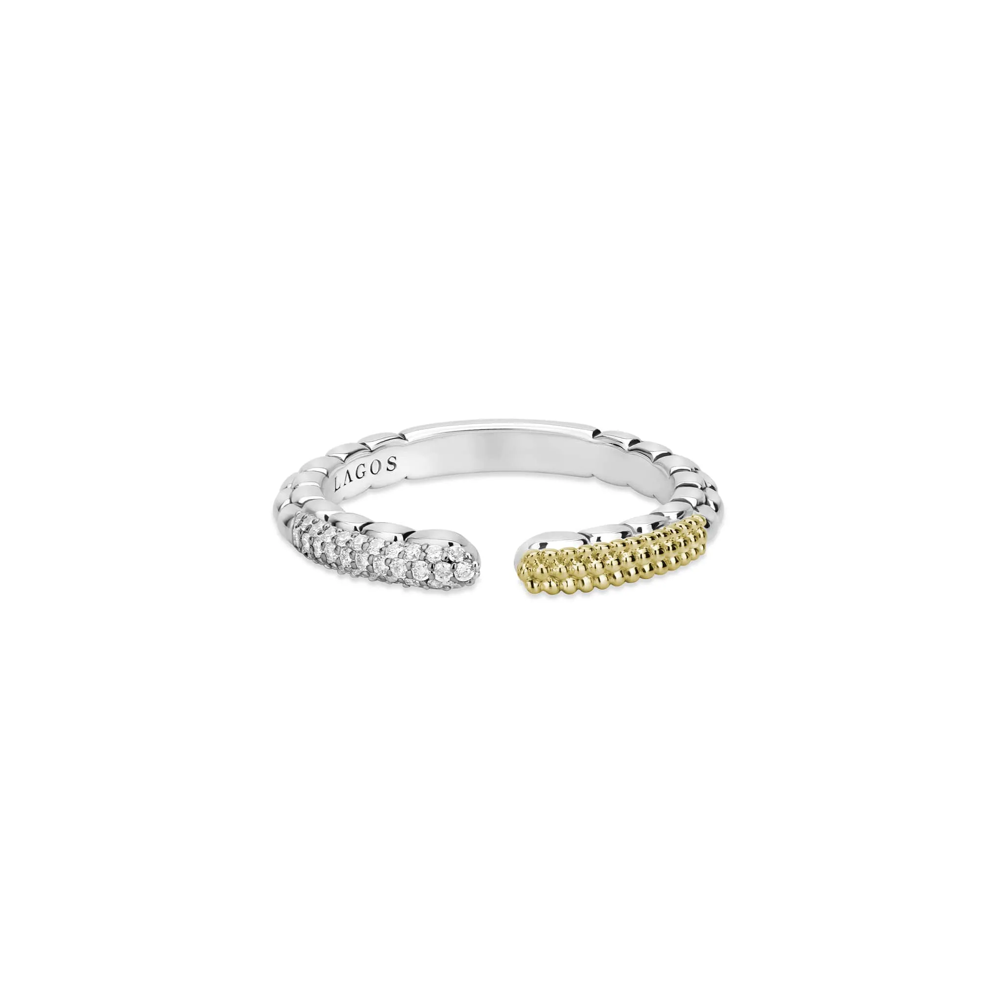 Caviar Lux Open Diamond Stacking Ring