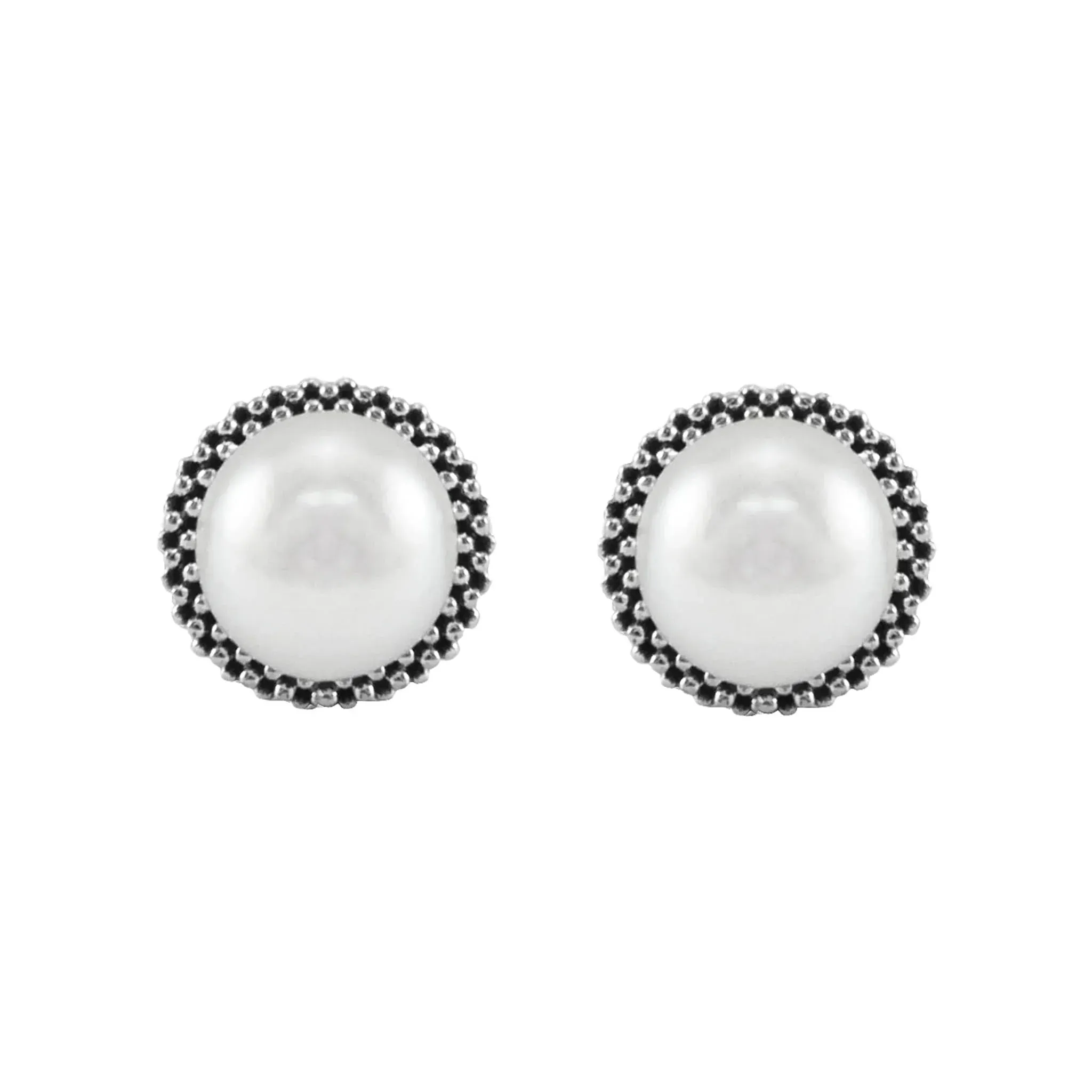 Caviar Pearl Stud Earrings