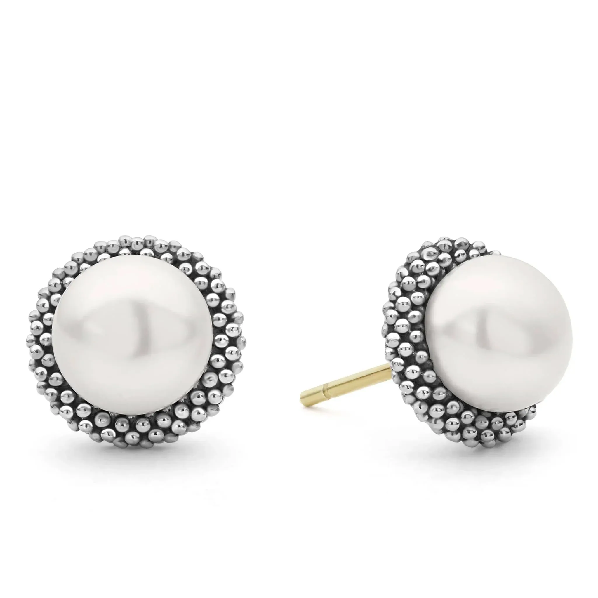 Caviar Pearl Stud Earrings