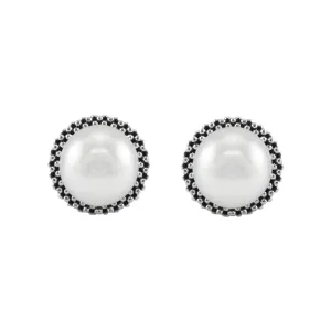 Caviar Pearl Stud Earrings