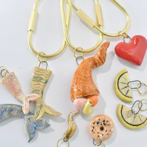 Ceramic Charm Keychains - MW Pottery
