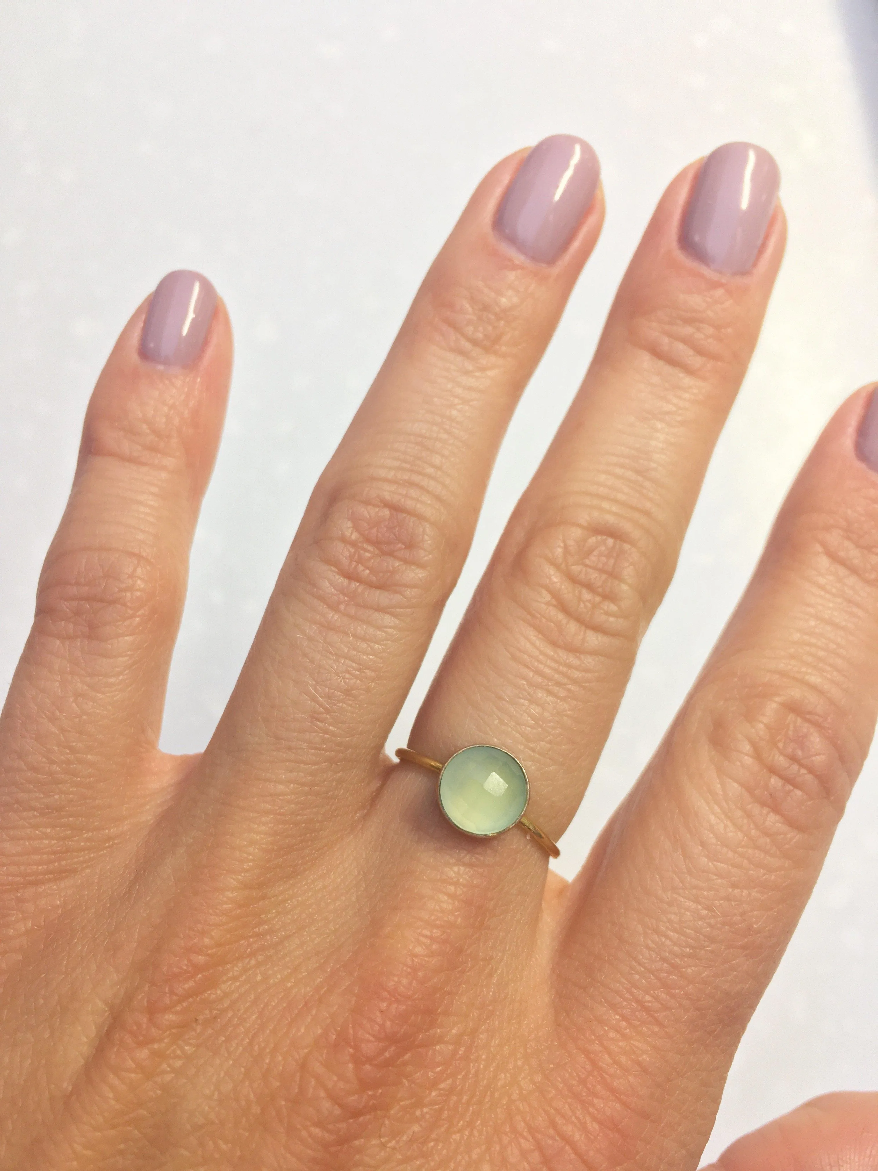 Chalcedony Circle Stacking Ring