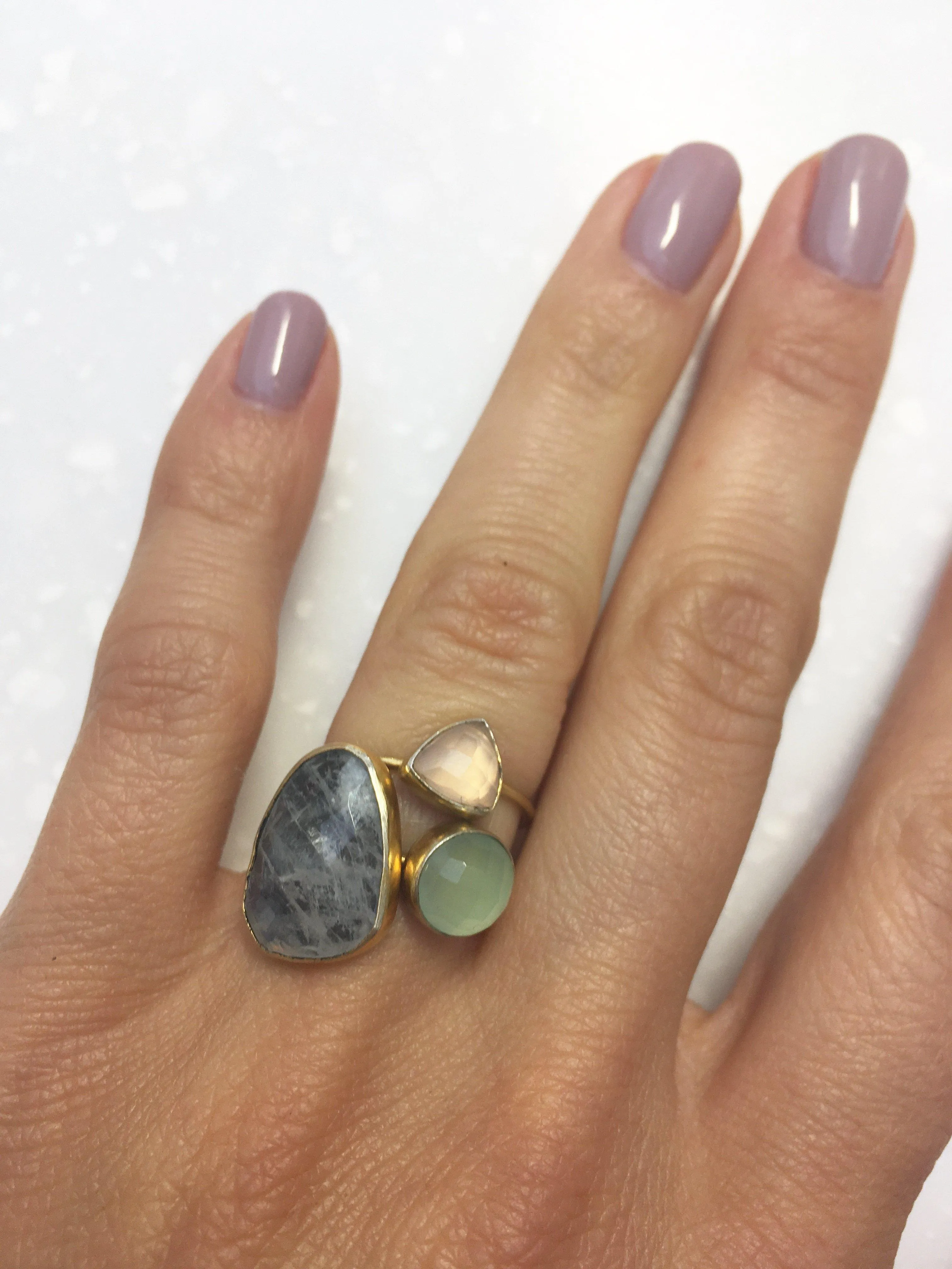 Chalcedony Circle Stacking Ring