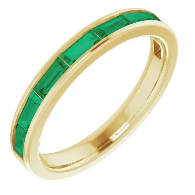 Channel Set Gemstone Band