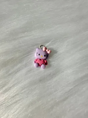 Charm-Cutesy Purple Kitty
