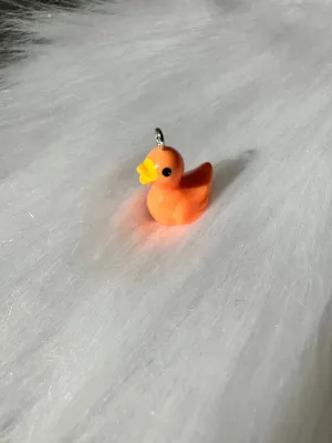 Charm-Orange Rubber Ducky