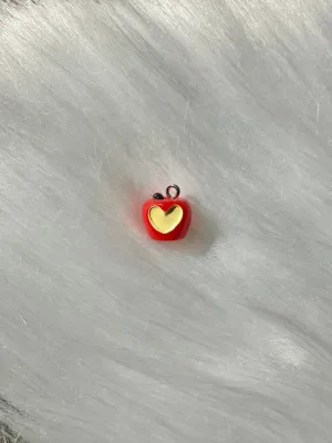 Charm-Red Apple with Heart