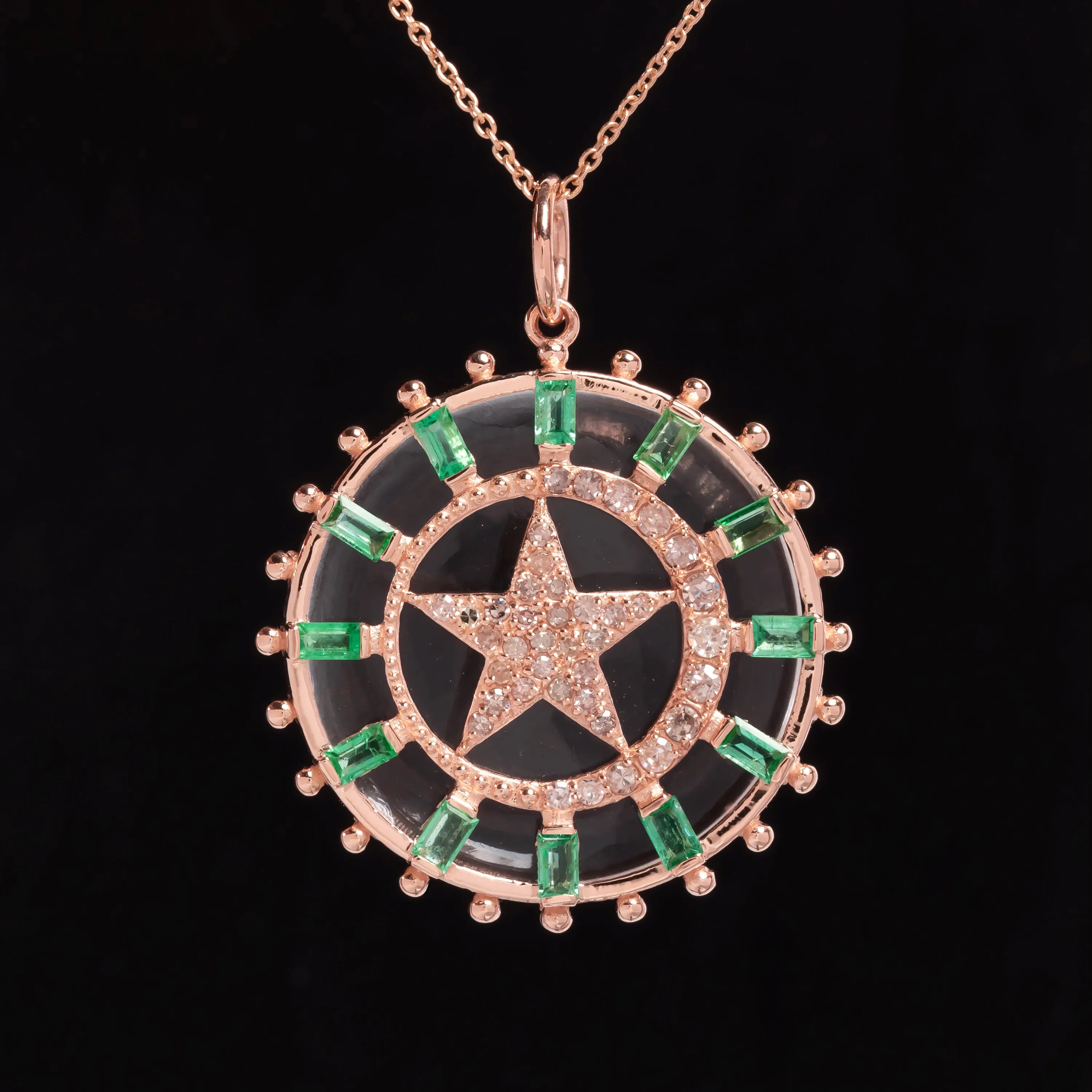 Cherubic Emerald Crystal Pendant