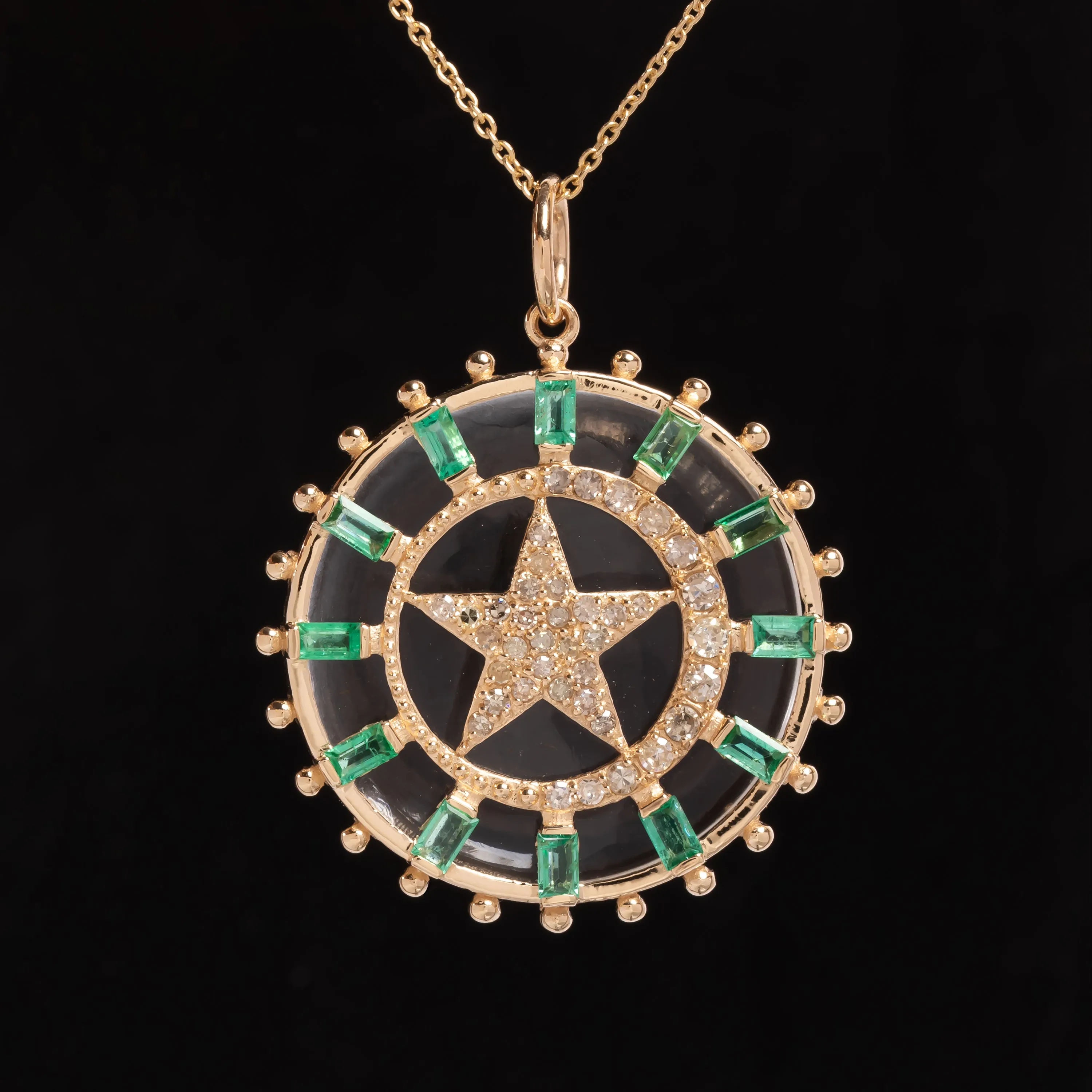 Cherubic Emerald Crystal Pendant
