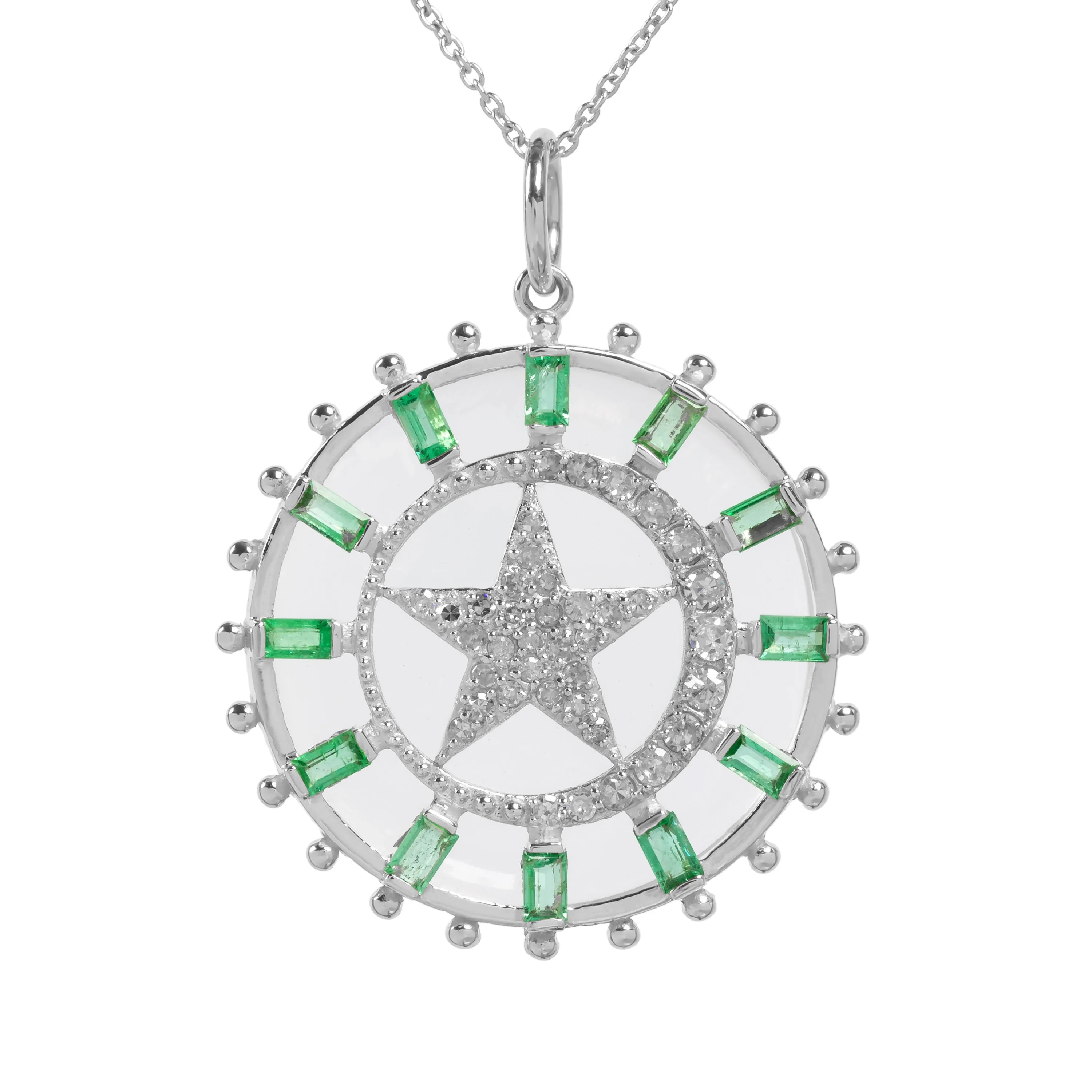 Cherubic Emerald Crystal Pendant