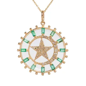 Cherubic Emerald Crystal Pendant