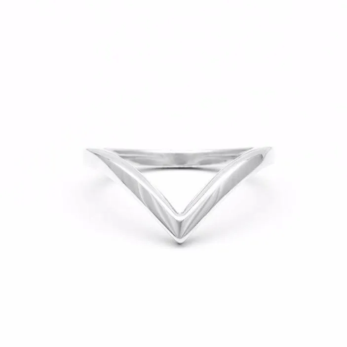 CHEVRON STACKING RING | 14K GOLD