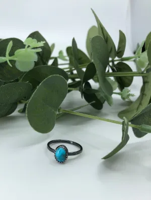 Chinese Turquoise Stacking Ring - Size 6