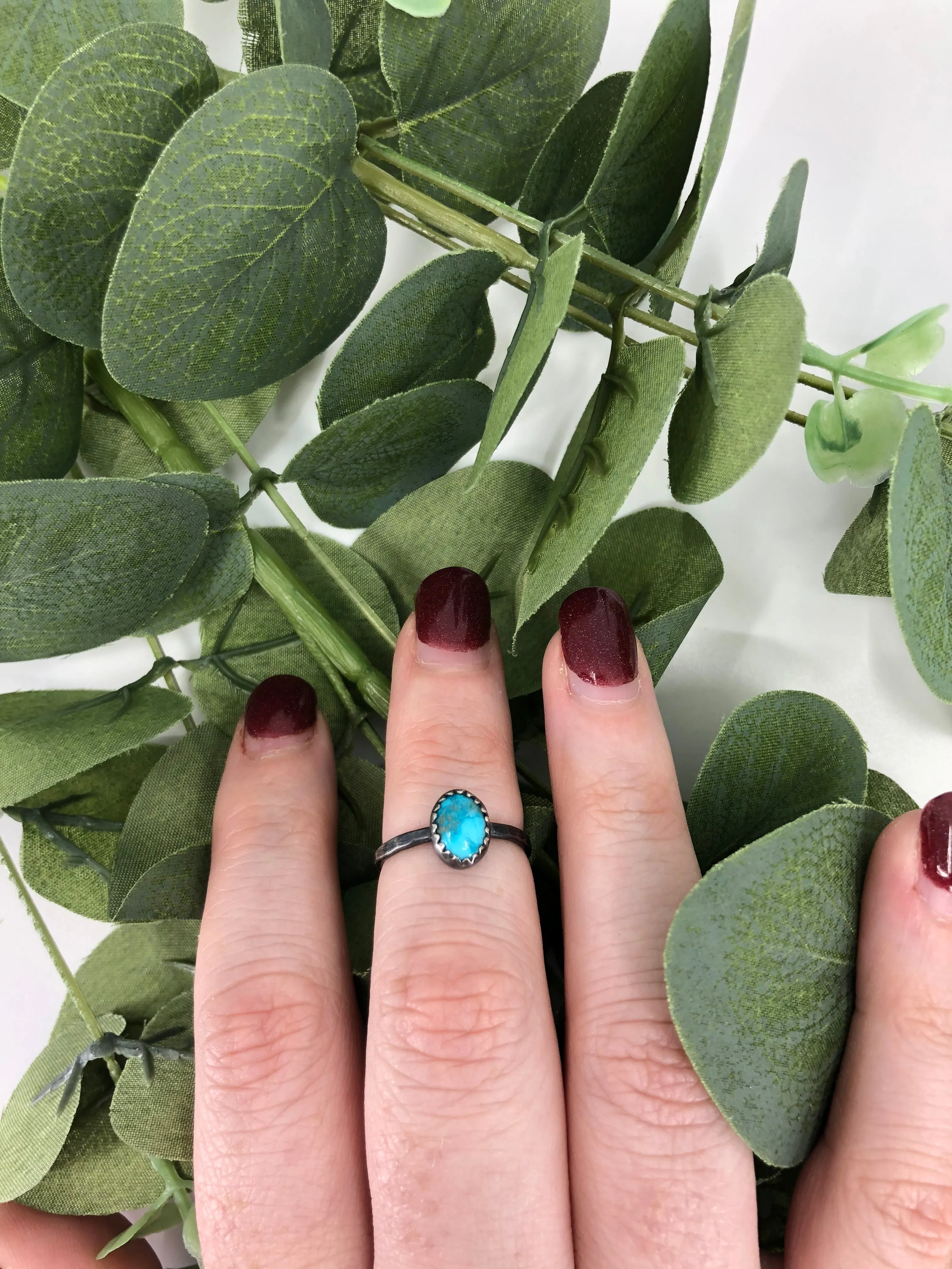 Chinese Turquoise Stacking Ring - Size 6