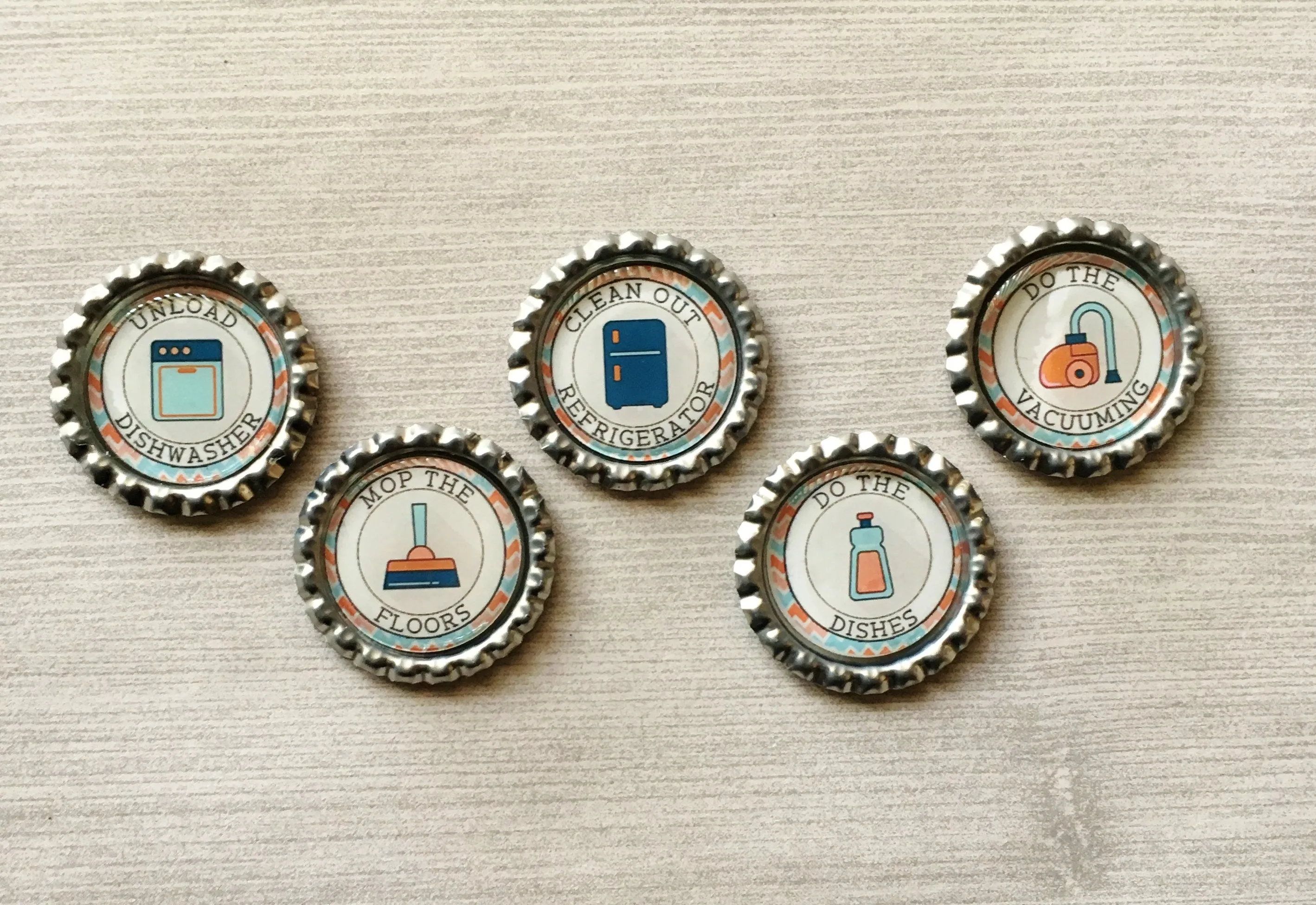 Chores Magnets, Set of 5