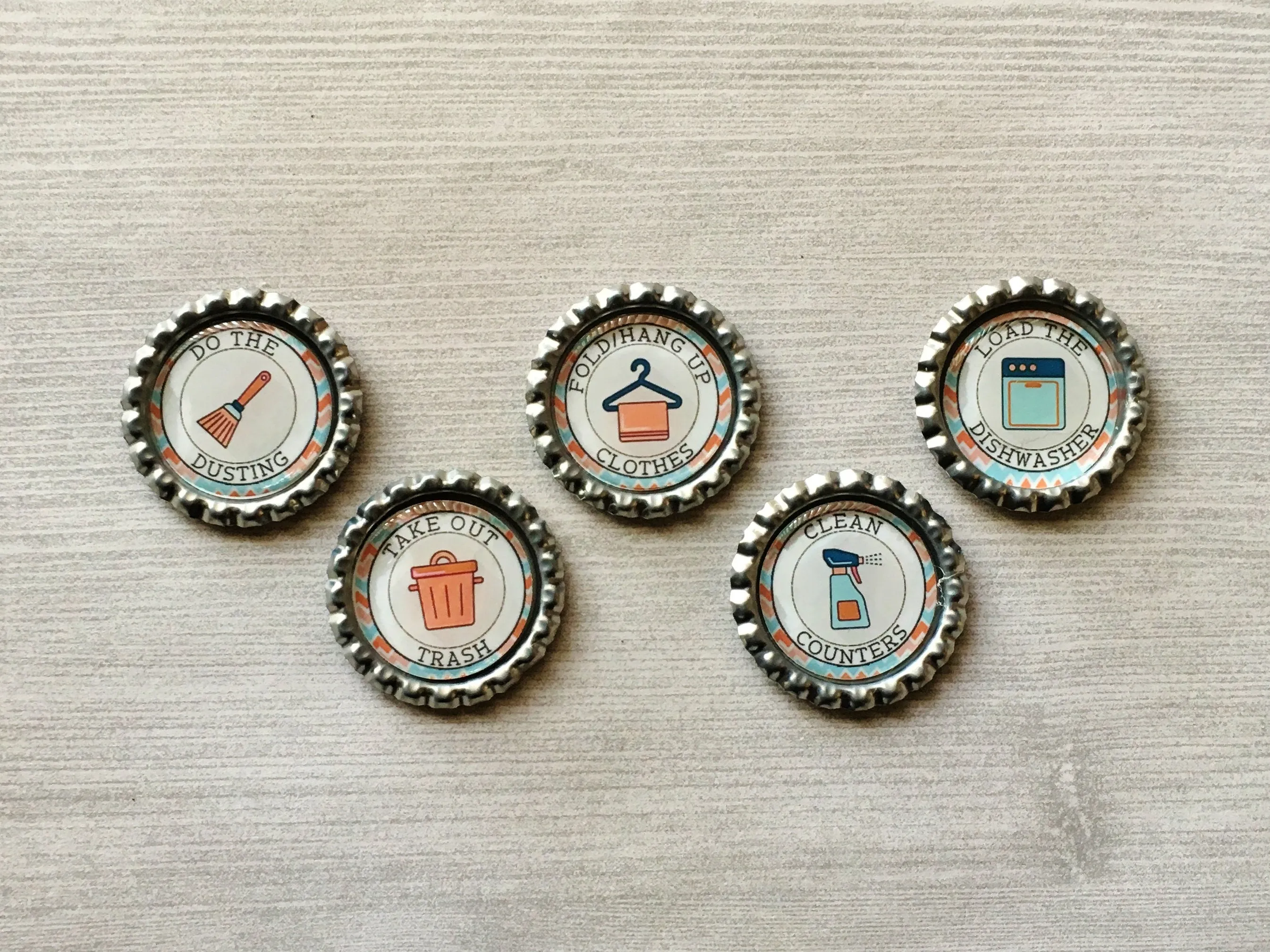 Chores Magnets, Set of 5