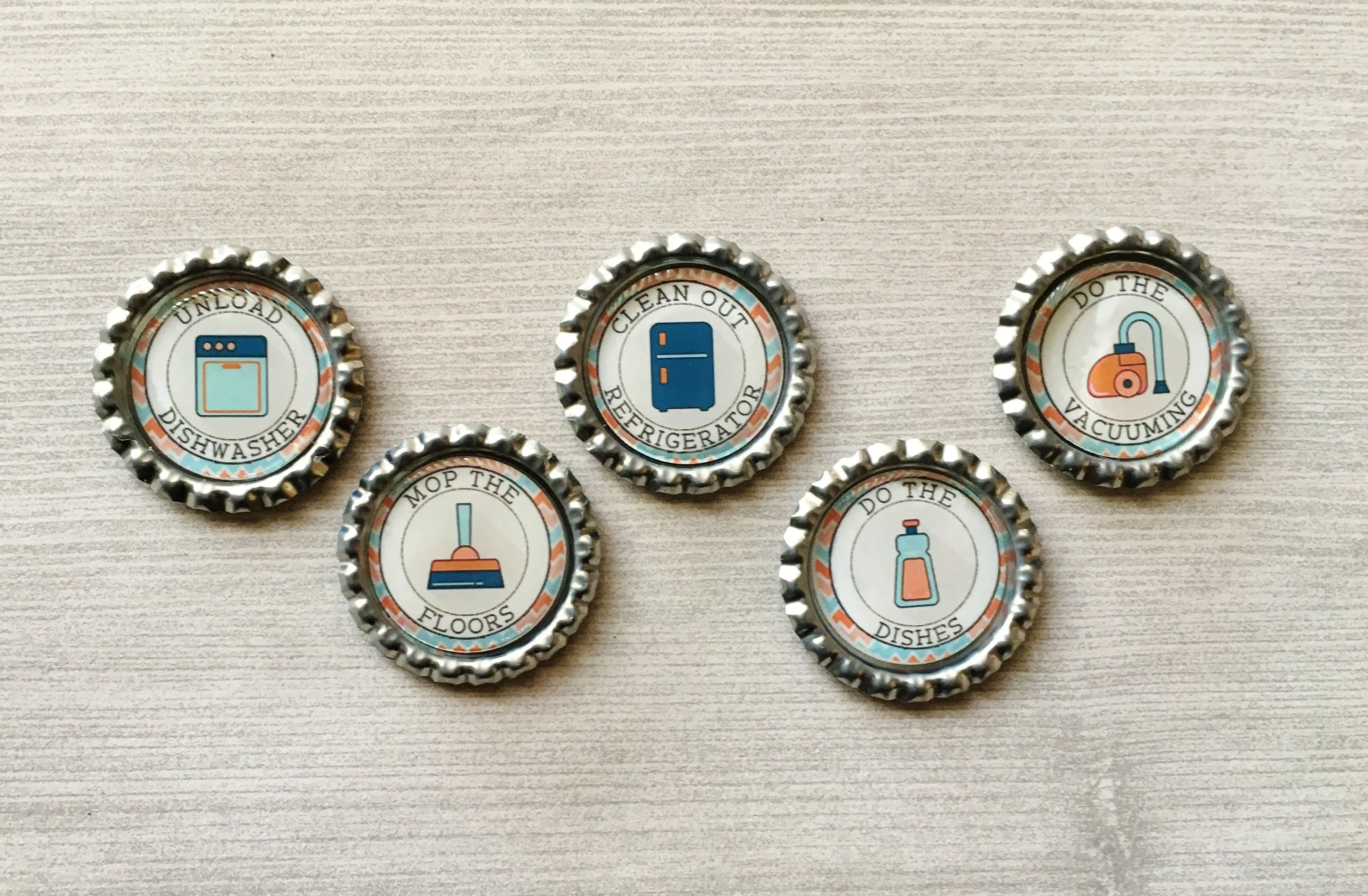 Chores Magnets, Set of 5