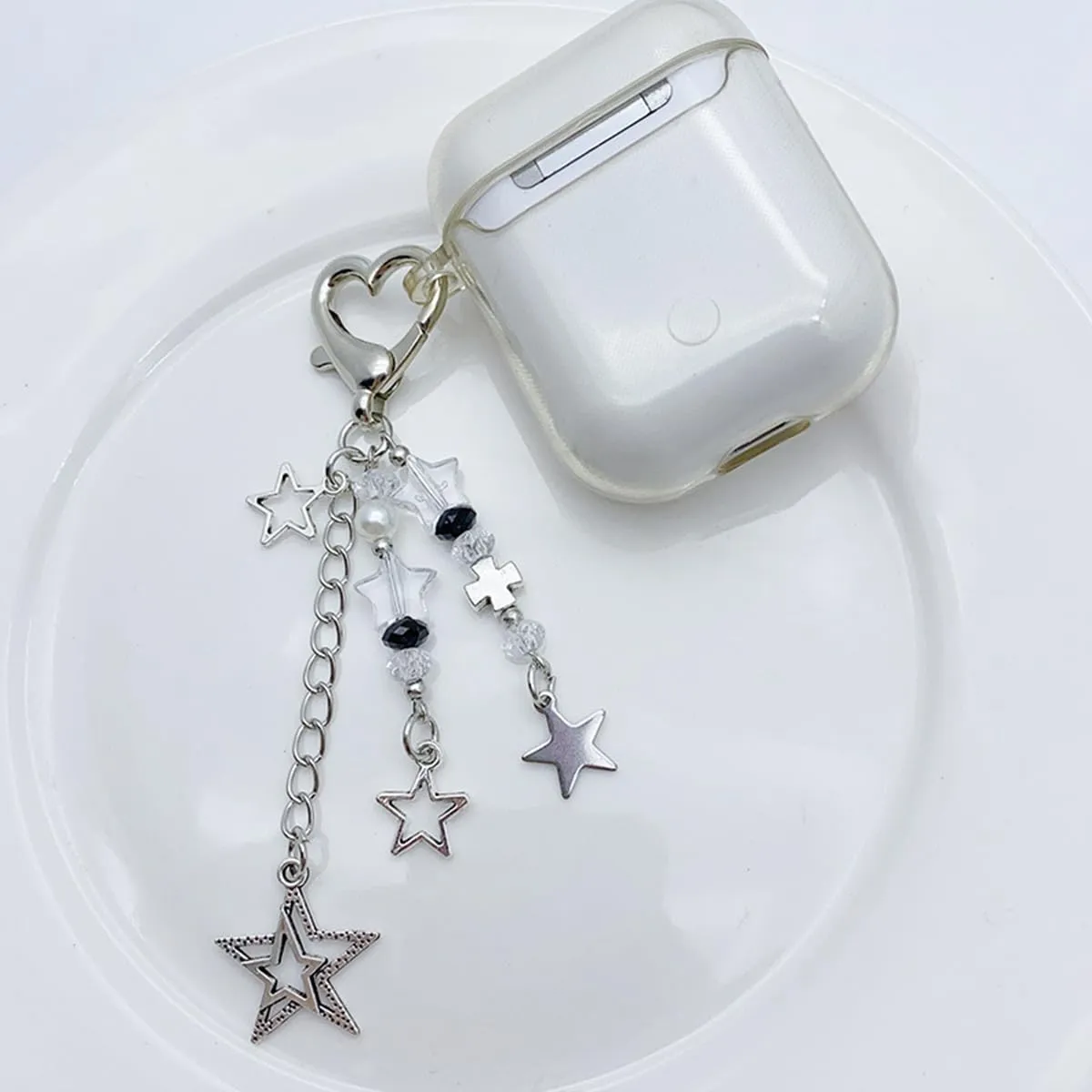 cioatu Cute Keychain Aesthetic Y2K Keychain Accessories Cute Heart Butterfly Strawberry Bear Key Chain for Keys Bags Women Gifts (1PCS Star)