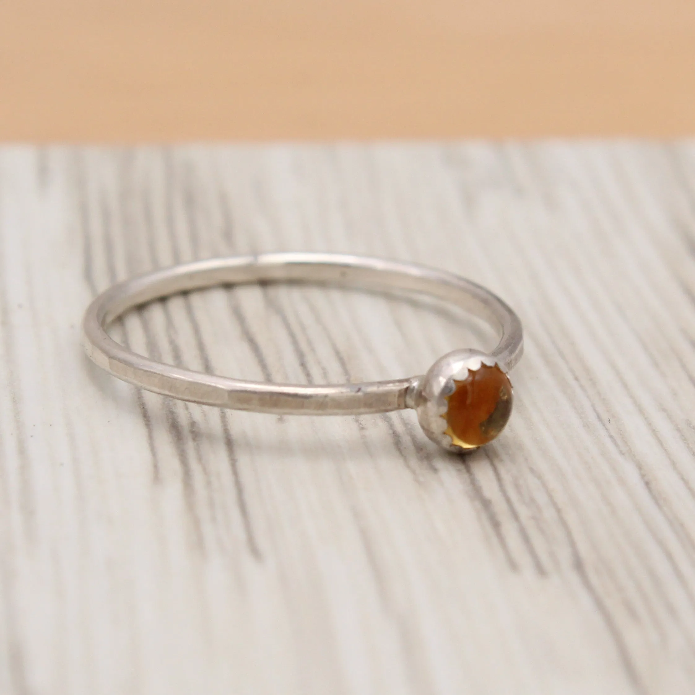 Citrine and Silver Ring Size 7 1/2