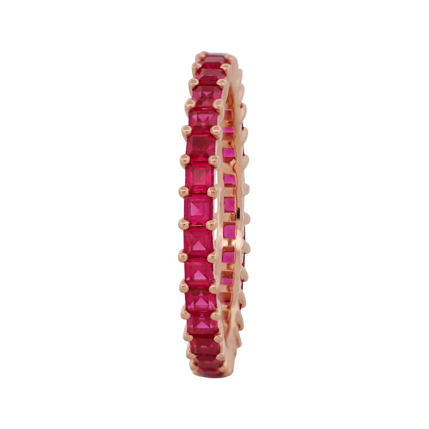 Claw Set Ruby Eternity Ring
