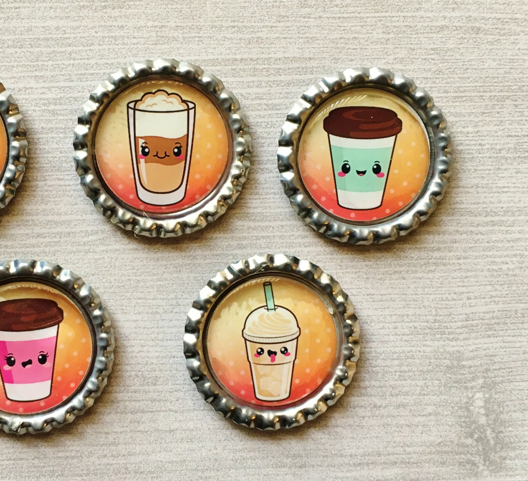 Coffee Magnets, Set of 5