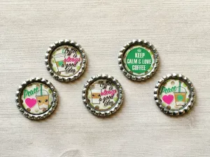 Coffee Magnets, Set of 5