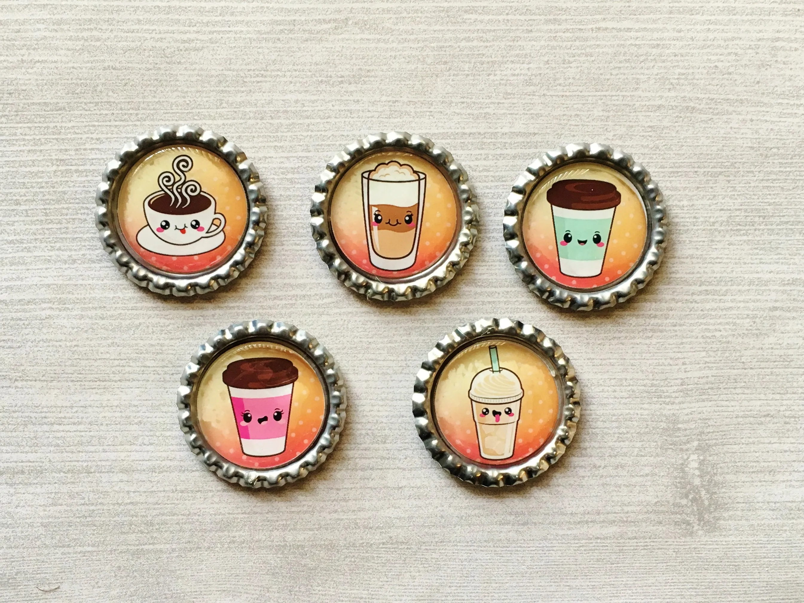 Coffee Magnets, Set of 5