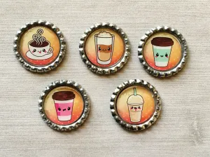 Coffee Magnets, Set of 5