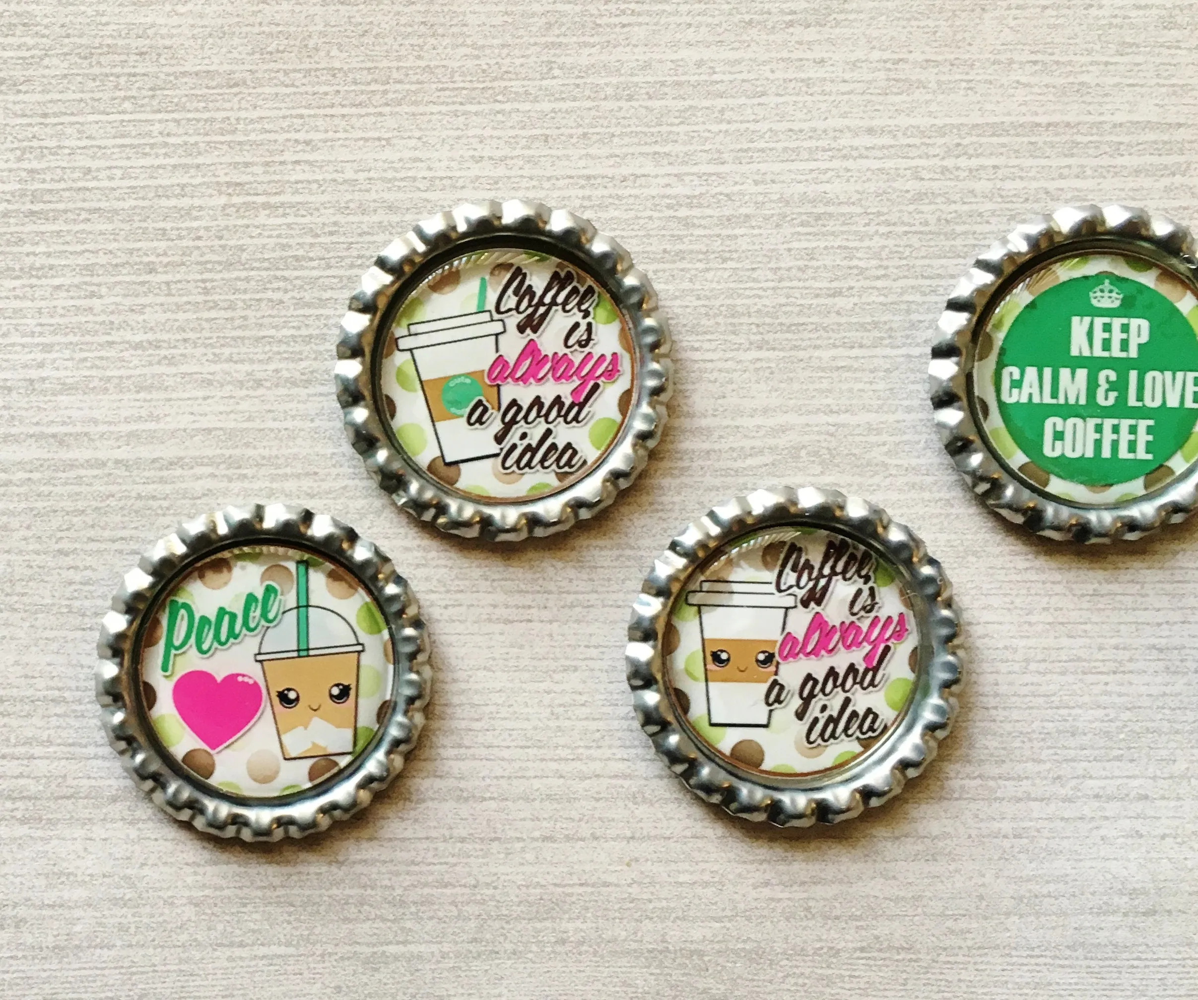 Coffee Magnets, Set of 5
